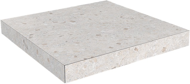 

Ступень Kerama Marazzi Терраццо беж светлый SG631800R/GCA угловая клееная 33х33