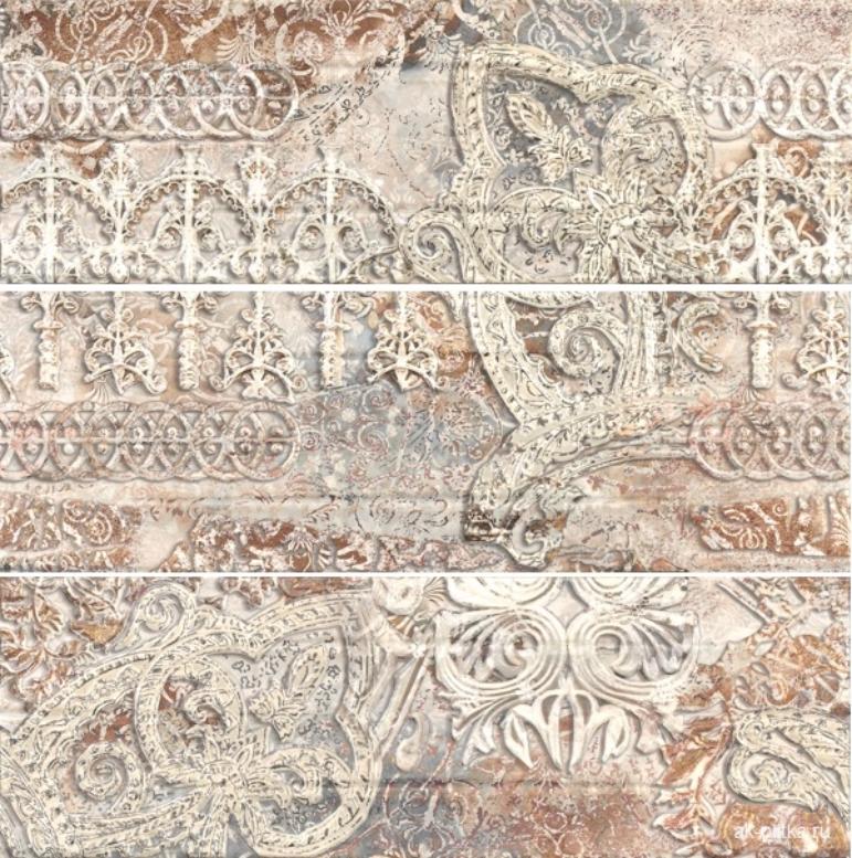 

Керамическая плитка Aparici Carpet Decor A-B-C Hill панно 25,1х75,6 (комп/3шт)