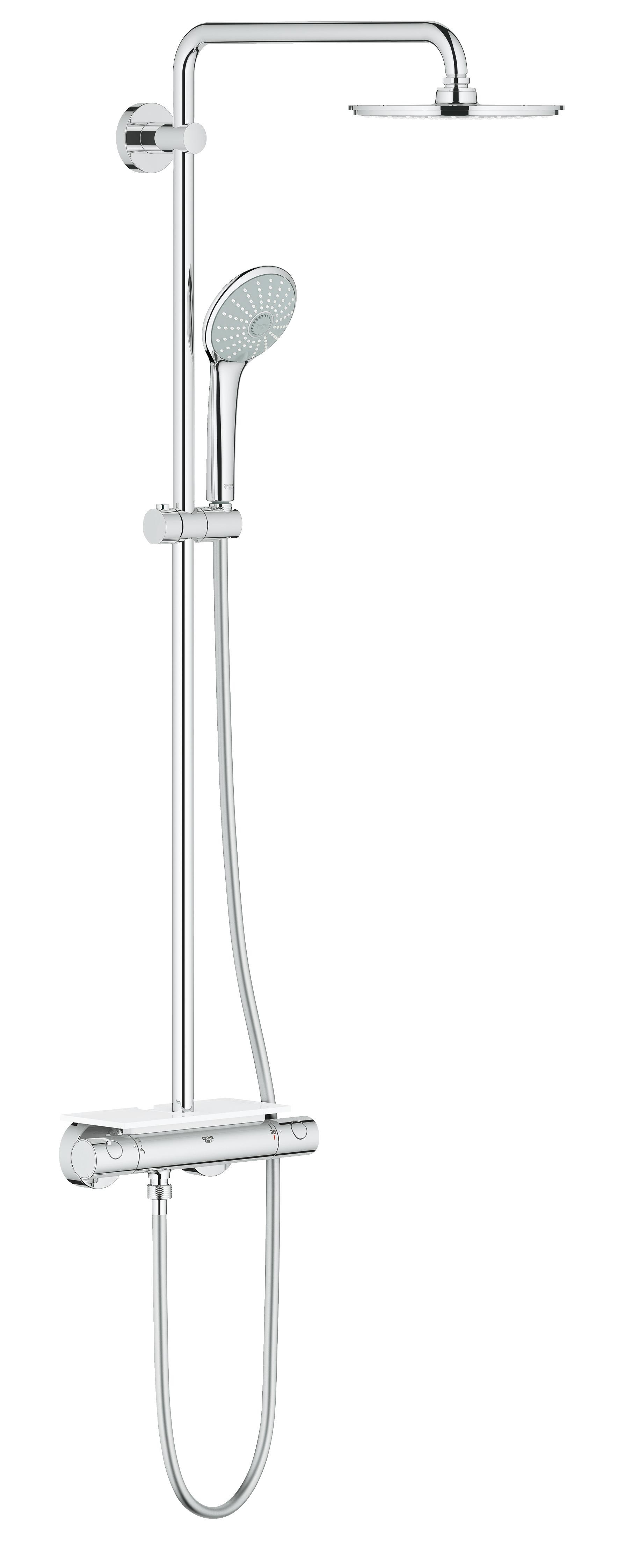 

Душевая система с термостатом и полочкой Grohe Euphoria 210 с верхним и ручным душем 26363000