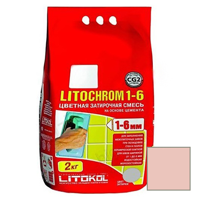 

Затирка Litokol цементная Litochrom 1-6 C.180 Розовый Фламинго 2кг