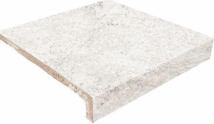 Ступень Gresmanc Evolution Peldano Recto Evo White Stone фронтальная 31x31,7x4