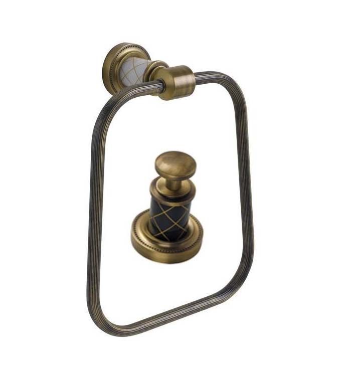 Кольцо для полотенец Boheme MURANO BRONZE черное 10905-B-BR