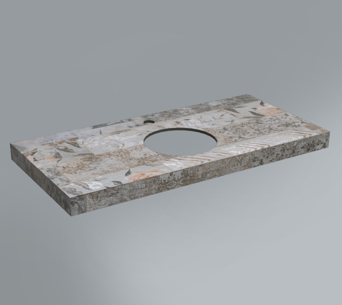 

Столешница Kerama Marazzi Canaletto 100х48 CN100.DL570000R мультиколор песочно-серый