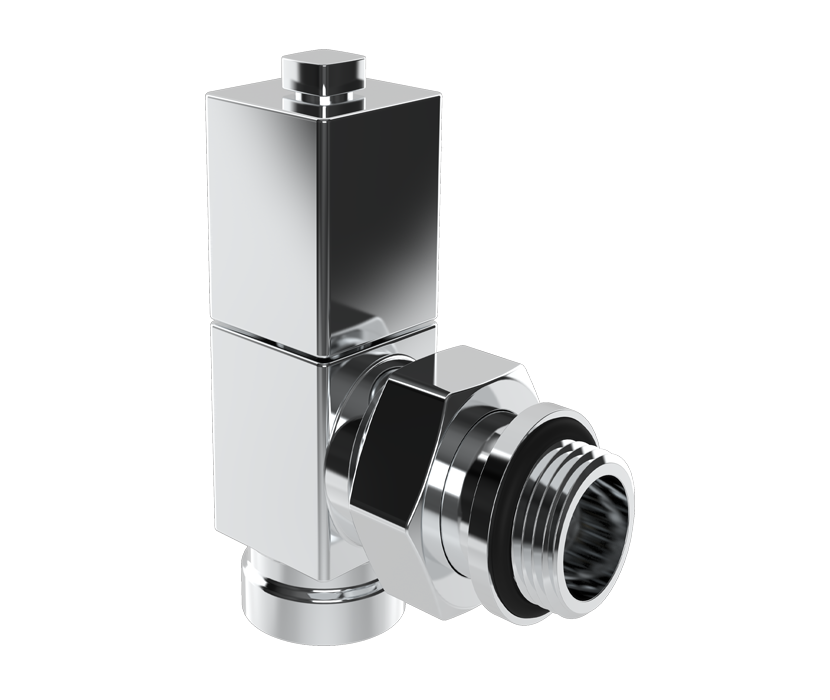 

Royal Thermo Вентиль ручной регулировки угловой, CUBE (хром), 1/2" RTE 50.023