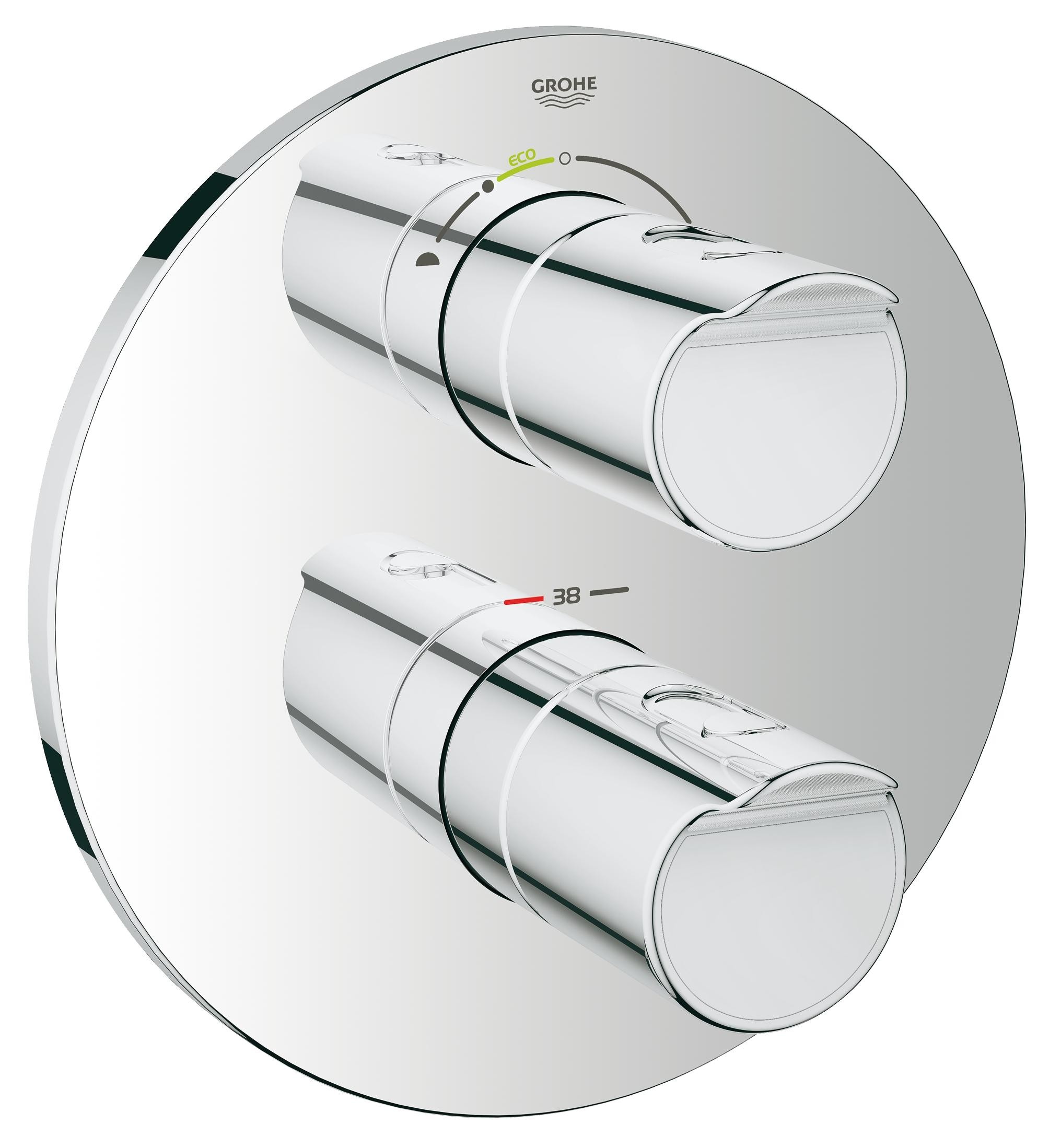 

Термостат скрытого монтажа Grohe Grohtherm 2000 с переключением на 2 положения (внешняя часть) 19355001
