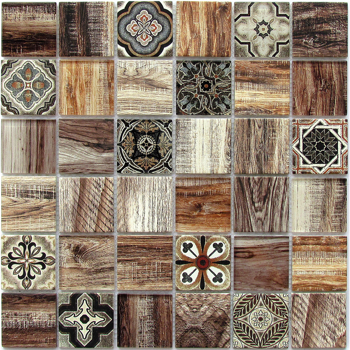 

Стеклянная Мозаика Bonaparte Rabat Brown (6x48x48) 30x30