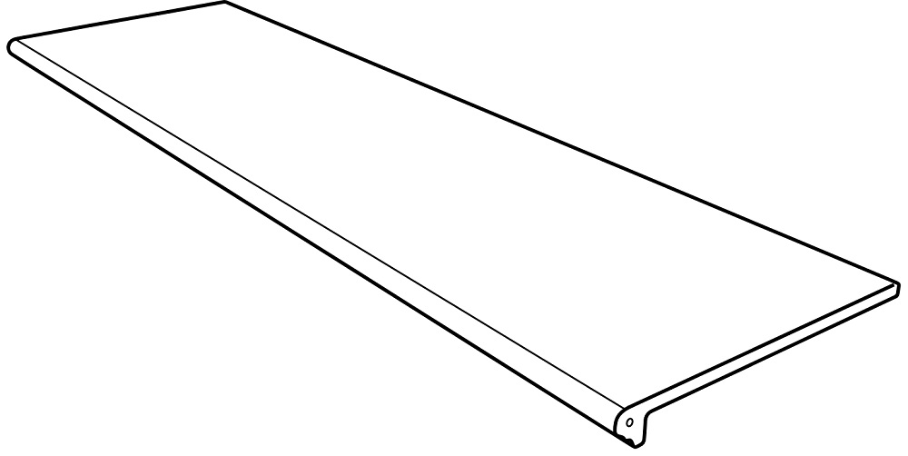 Ступень Gres de Aragon Petra Anti-Slip Recto Gris фронтальная 33x120