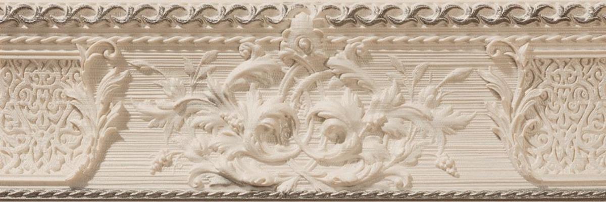 

Керамическая плитка Azulev Delice List. Decoro Marfil бордюр 9x29