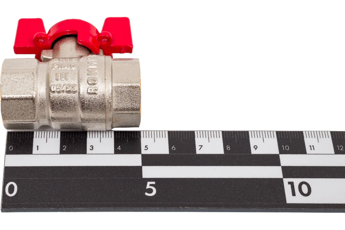 Rommer шаровой кран 1/2" ВН/ВН, ручка бабочка RBV-0003-0110215