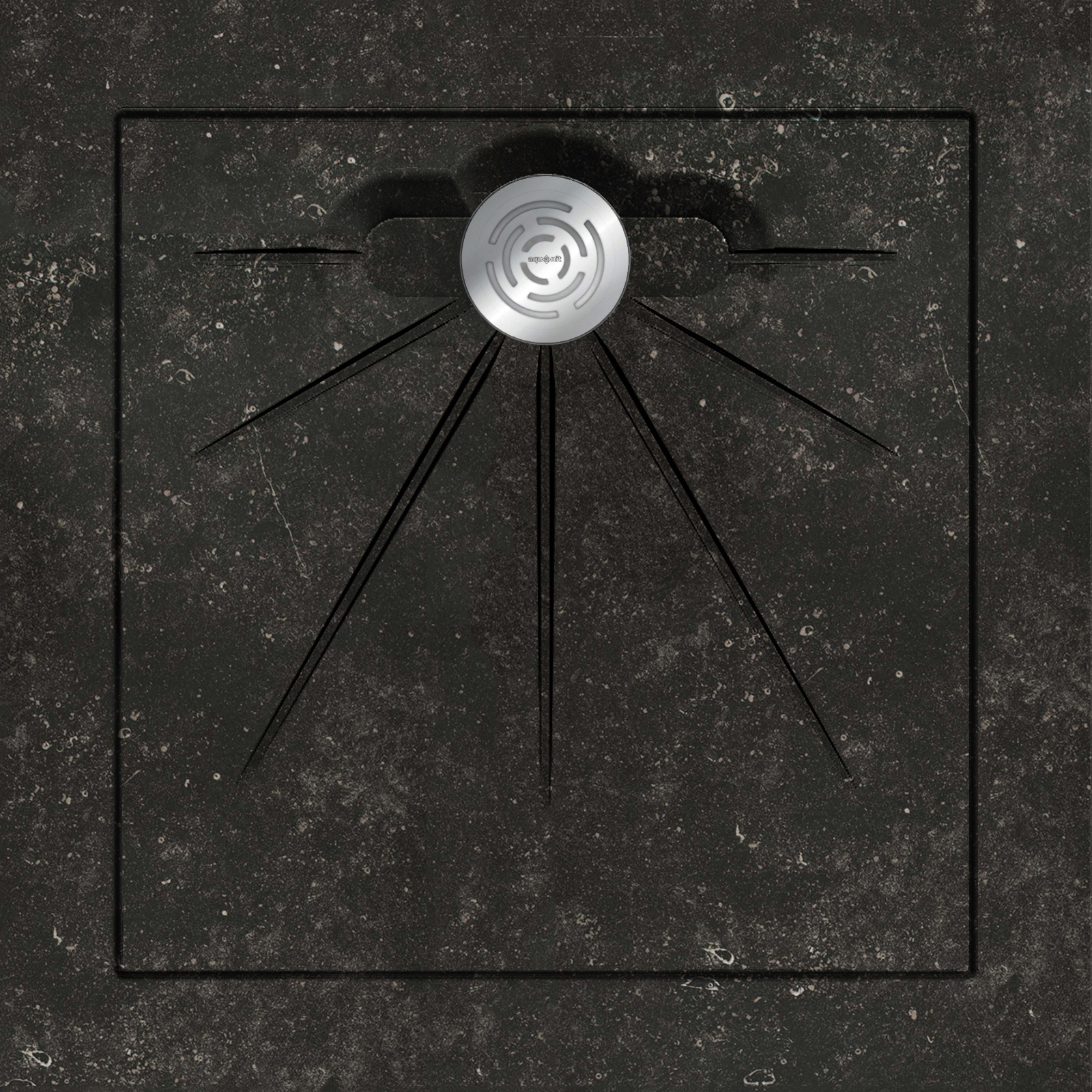 

Душевые поддоны Aquanit Belgium Stone Black Multi Circle Eco 90x90