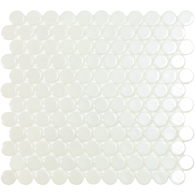 

Мозаика Vidrepur Circle № 6000 Белый (на сетке) 30,6x31,4