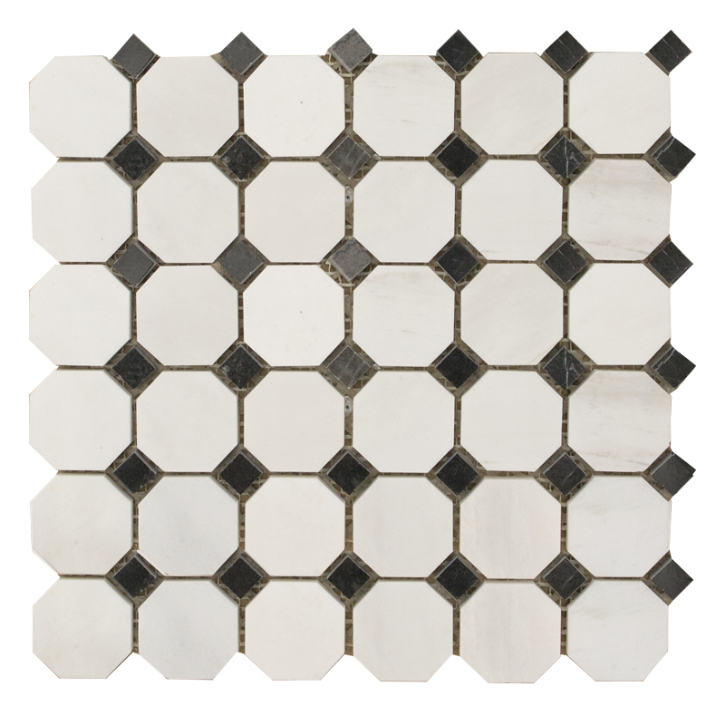 

Мозаика из нат. мрамора Starmosaic Octagon MwP/BsP (4,8x4,8/1,5x1,5) 30,5х30,5