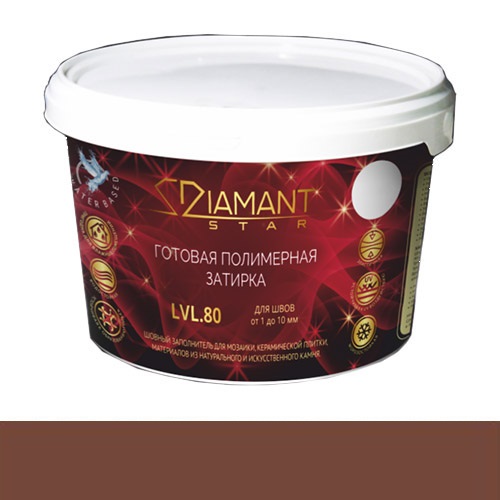 

Затирка Диамант полимерная Diamant Star 814 каштан (2 кг)