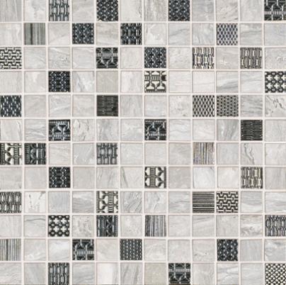 

Керамогранит Ascot Gemstone Mosaico White/Silver Dec мозаика 29,1x29,1