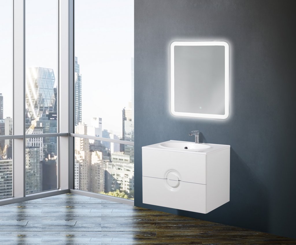 

База под раковину Belbagno ONDA подвесная 75 ONDA-750-2C-SO-BL Bianco Lucido