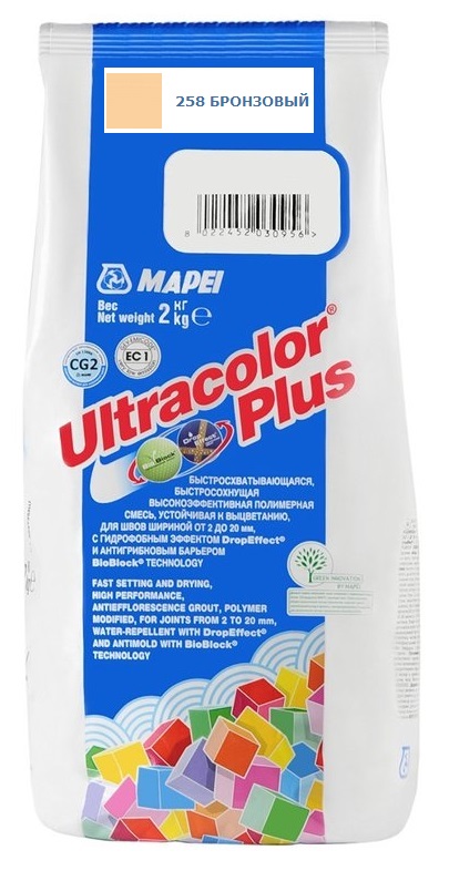 

Затирка Mapei Ultracolor Plus №258 (Бронзовый) 2 кг