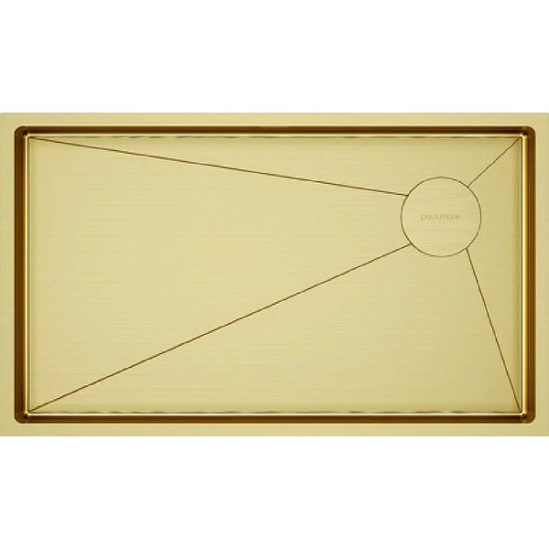 Мойка для кухни Paulmark NEXT-SKEW брашированное золото PM887444-BG