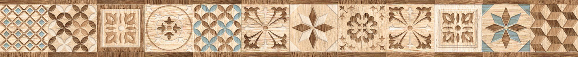 

Керамическая плитка Golden Tile Country Wood микс бордюр 6х60