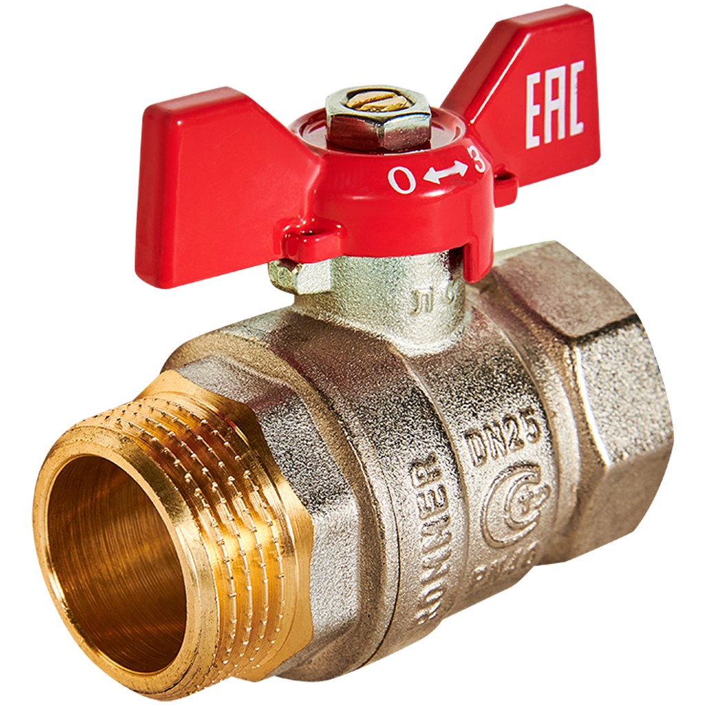 Rommer шаровой кран 1" ВН/НР, ручка бабочка RBV-0004-2210225