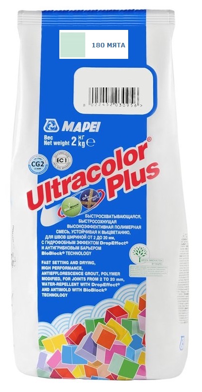 

Затирка Mapei Ultracolor Plus №180 (Ментоловый) 2 кг