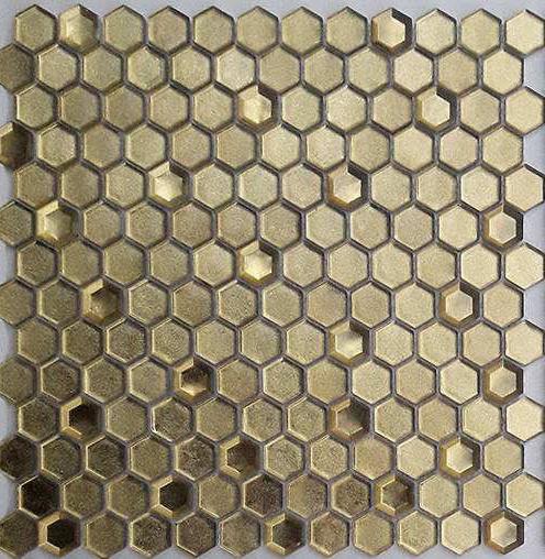 

Мозаика Caramelle Mosaic Alchimia Aureo Grani Hexagon (2,3x1,3) 30x30