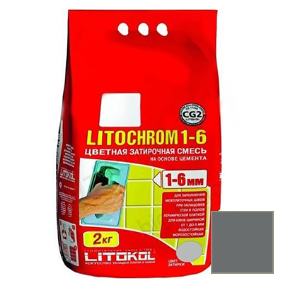 

Затирка Litokol цементная Litochrom 1-6 C.40 Антрацит 2кг