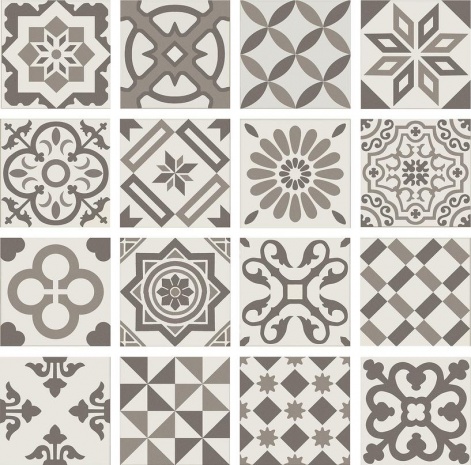

Керамическая плитка Ribesalbes Antigua PT01951 Decor Gris декор 20х20