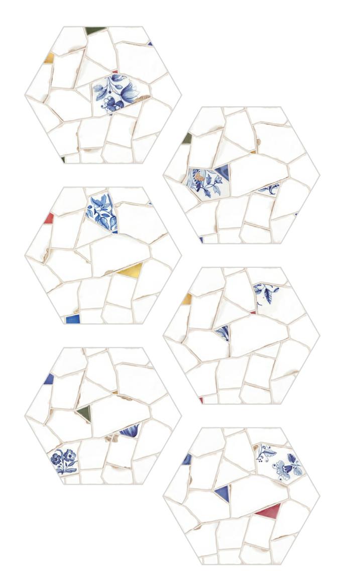 

Керамогранит ITT Ceramica Corinto Hexa (6mix) 23,2х26,7