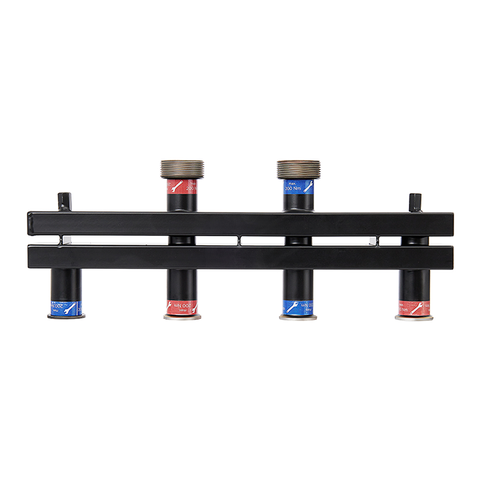 Hoobs Стальной коллектор 5 выхода, накидные гайки (чугун), в комплекте с теплоизоляцией и креплениями, длина 1300мм