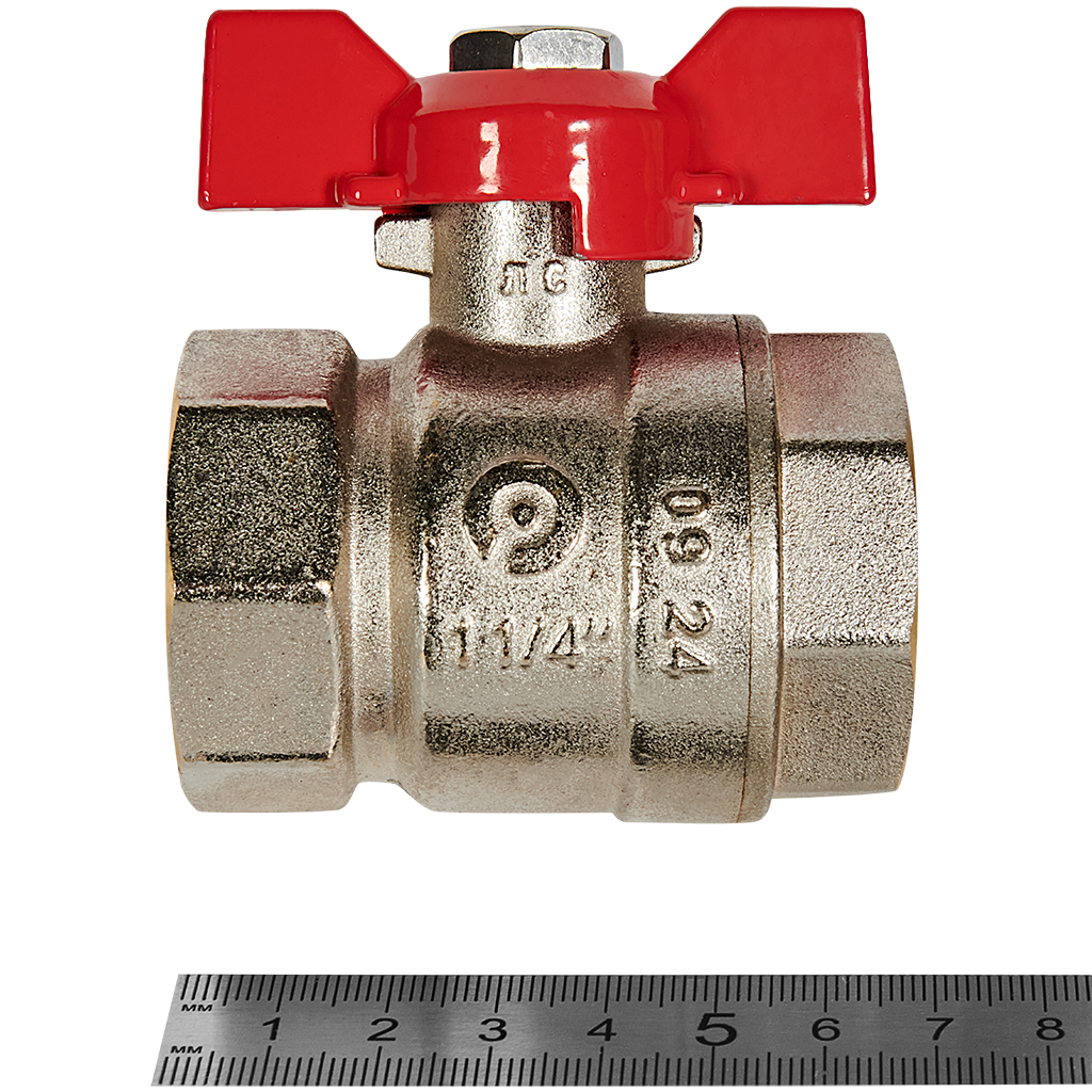 Rommer шаровой кран 1 1/4" ВР/ВР, ручка бабочка RBV-0003-2110232