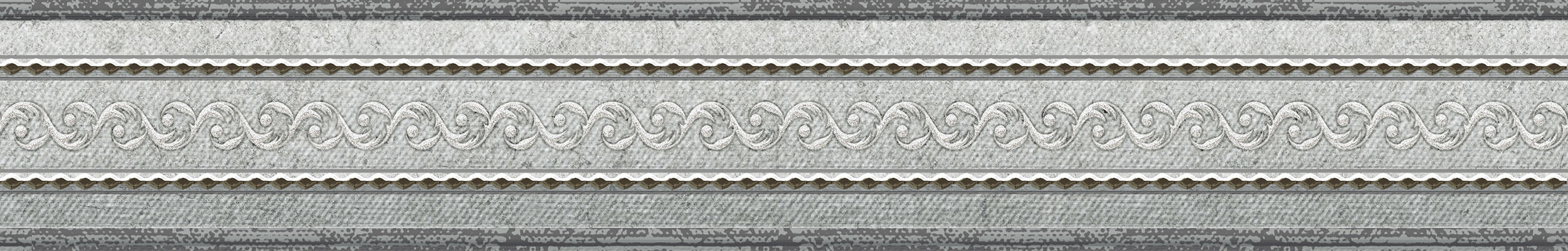 

Керамическая плитка Rocersa Damasco Mold Grey бордюр 4x25