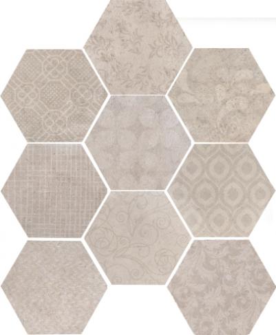 

Керамогранит Serenissima Riabita Il Cotto Esagona Fabric Shabby Chic декор 24x27,7
