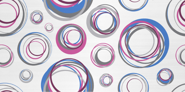 

Керамическая плитка Ceramica Classic Энигма Декор серый (круги) 25х50 платина