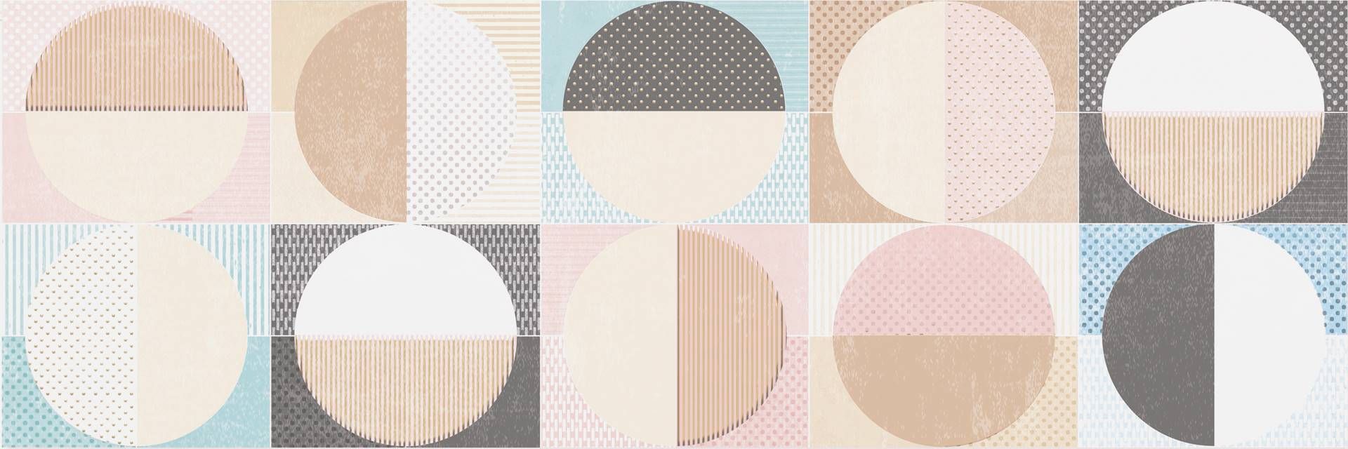 

Керамическая плитка Cifre Cromatica Decor Circles Cold декор 25х75