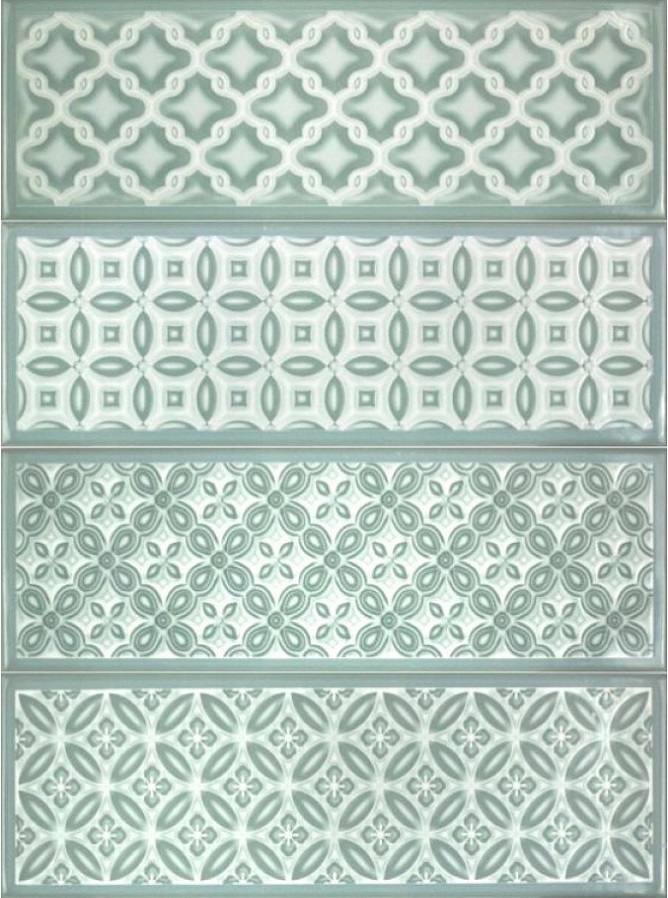 

Керамическая плитка Fabresa Aria Santorini Green настенная 10x30