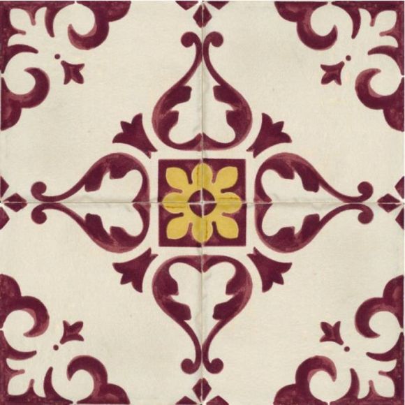 

Керамическая плитка Marca Corona 8333 Jolie Ivoire Purple Trama Декор (комп/4шт) 10x10