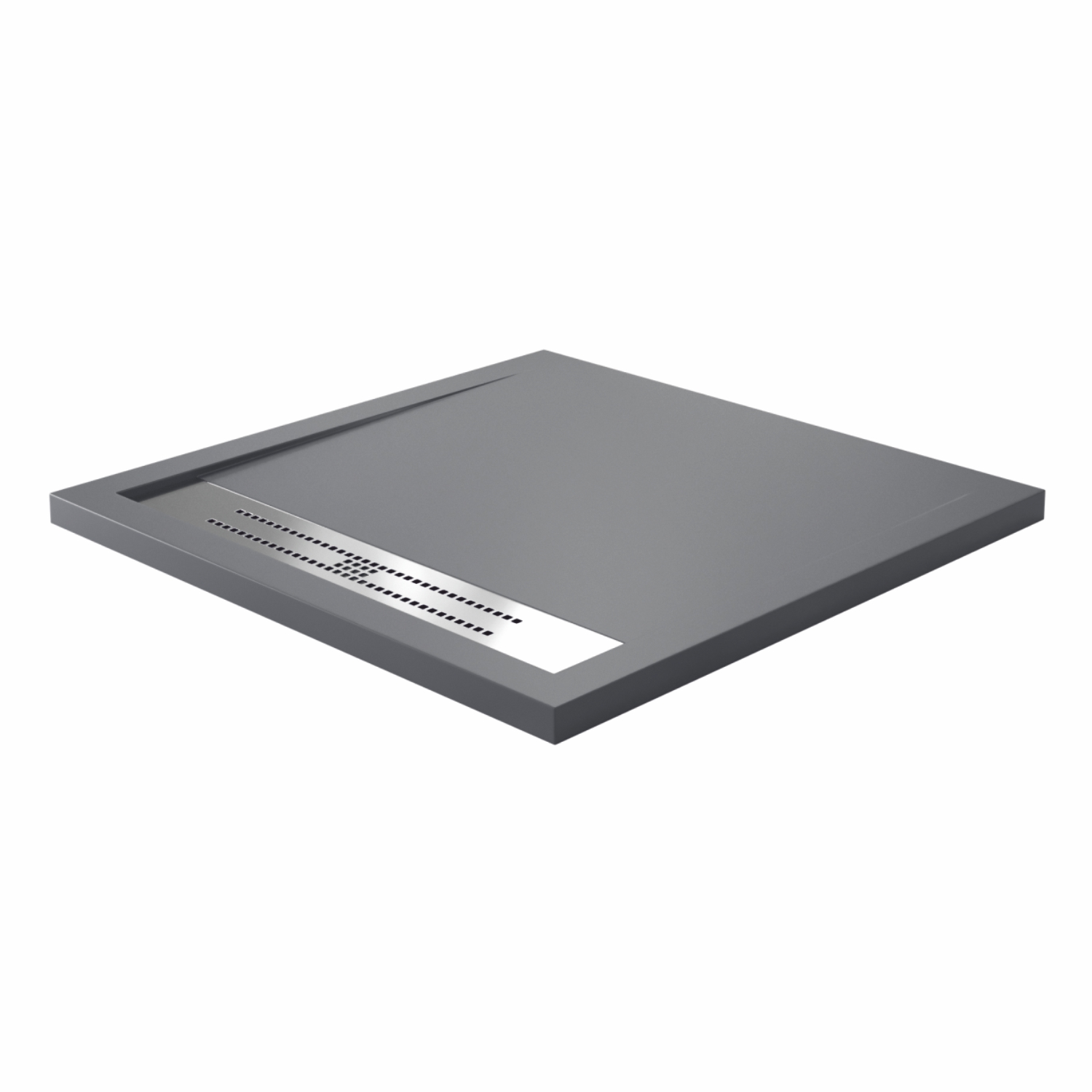 Душевой поддон WasserKRAFT Wiese 900x900x40 серый матовый 84T03 (декоративная накладка в комплекте)