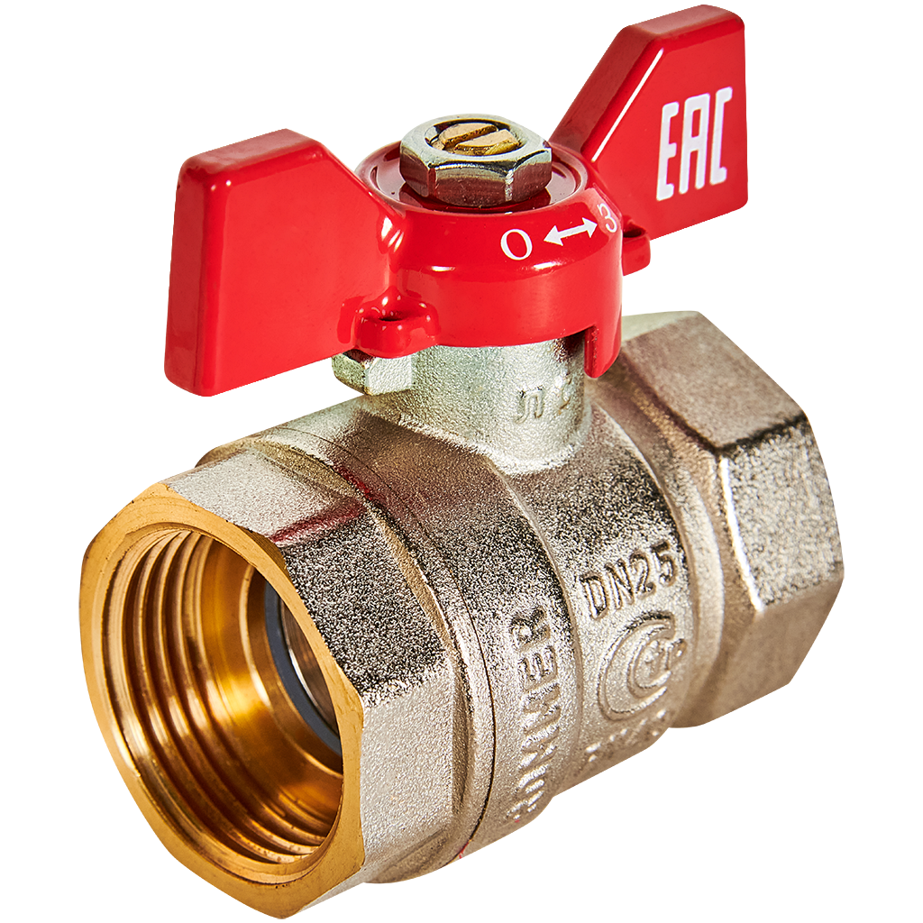 Rommer шаровой кран 1" ВН/ВН, ручка бабочка RBV-0003-0110225