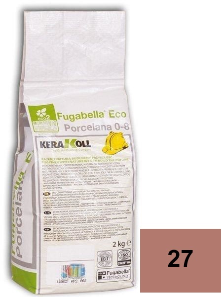 

Затирка Kerakoll Fugabella Eco Porcelana цементная 27 Sunset 2кг
