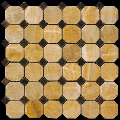 

Каменная мозаика Natural Octagon M073+M076-BP (5х5+1,5x1,5) 30,5х30,5