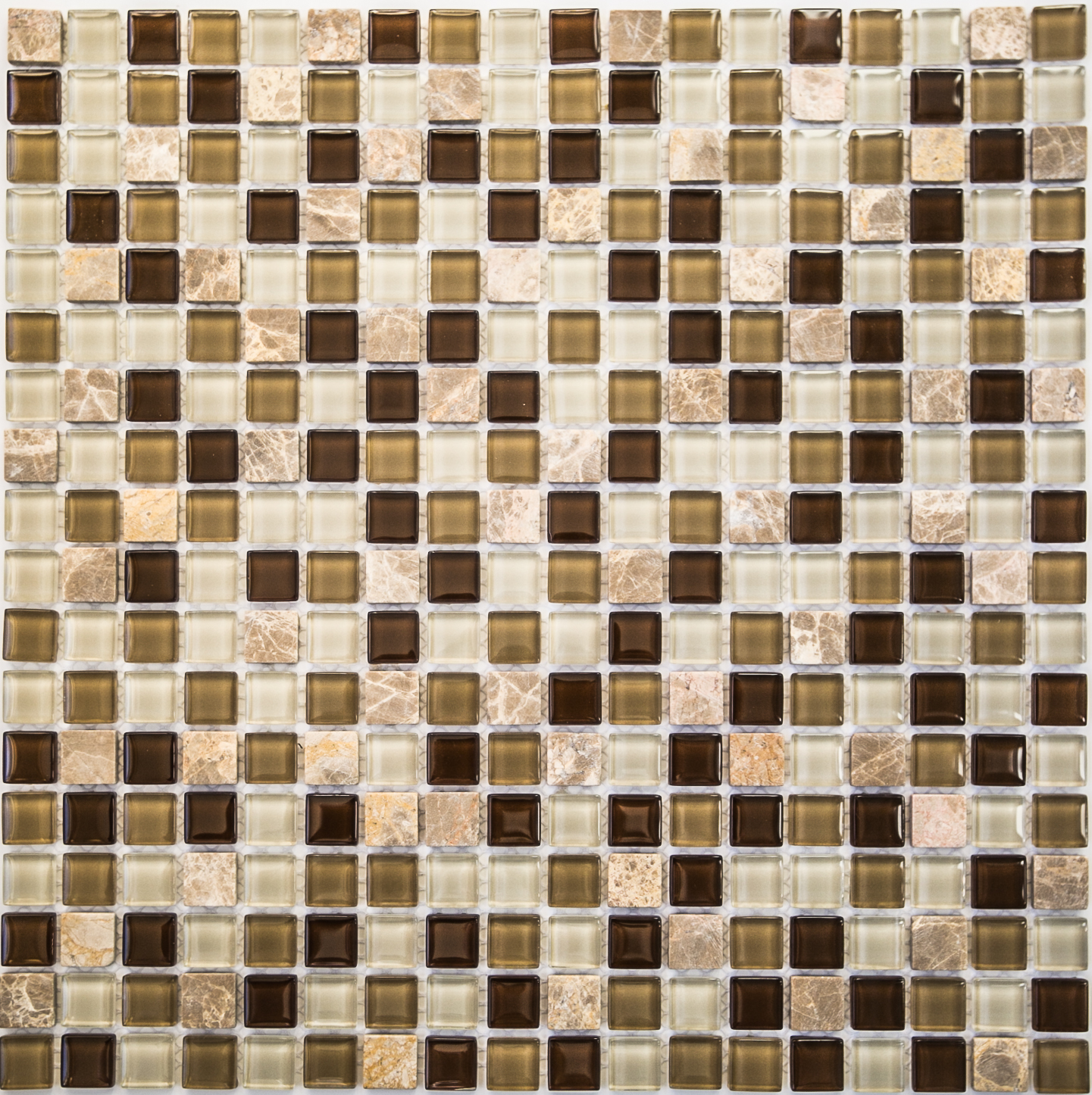 

Стеклянная Мозаика с камнем Bonaparte Scarlett (15х15х4) 30x30