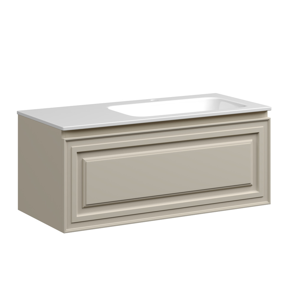 Тумба под раковину SANCOS Very 100 подвесная правая beige soft VR100RCE