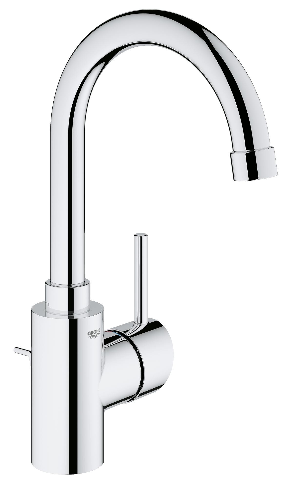 

Смеситель для раковины Grohe Concetto с донным клапаном, высокий излив 32629001
