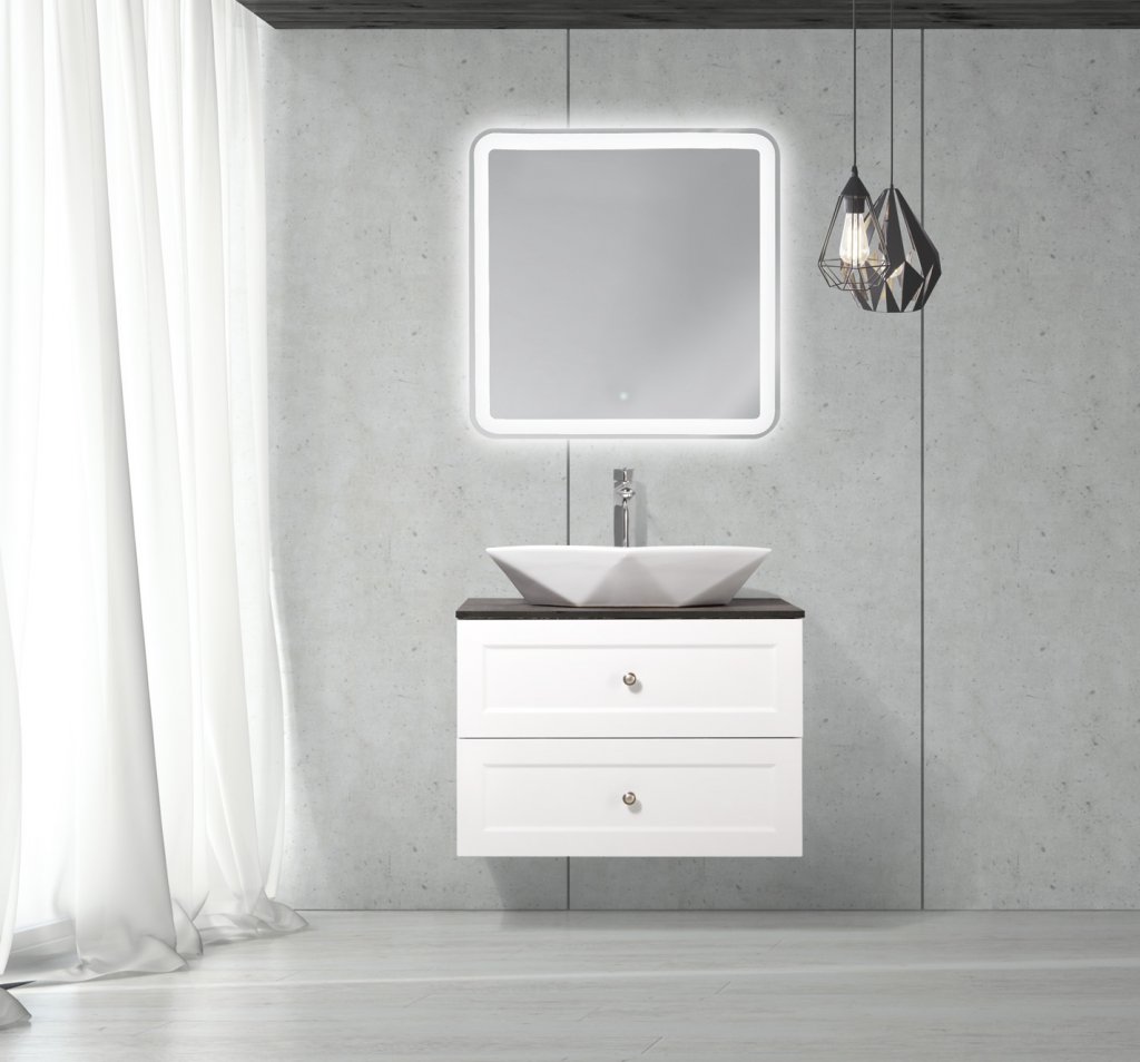 

База под раковину Belbagno DUBLIN подвесная 85 DUBLIN-850-2C-SO-BL Bianco Lucido