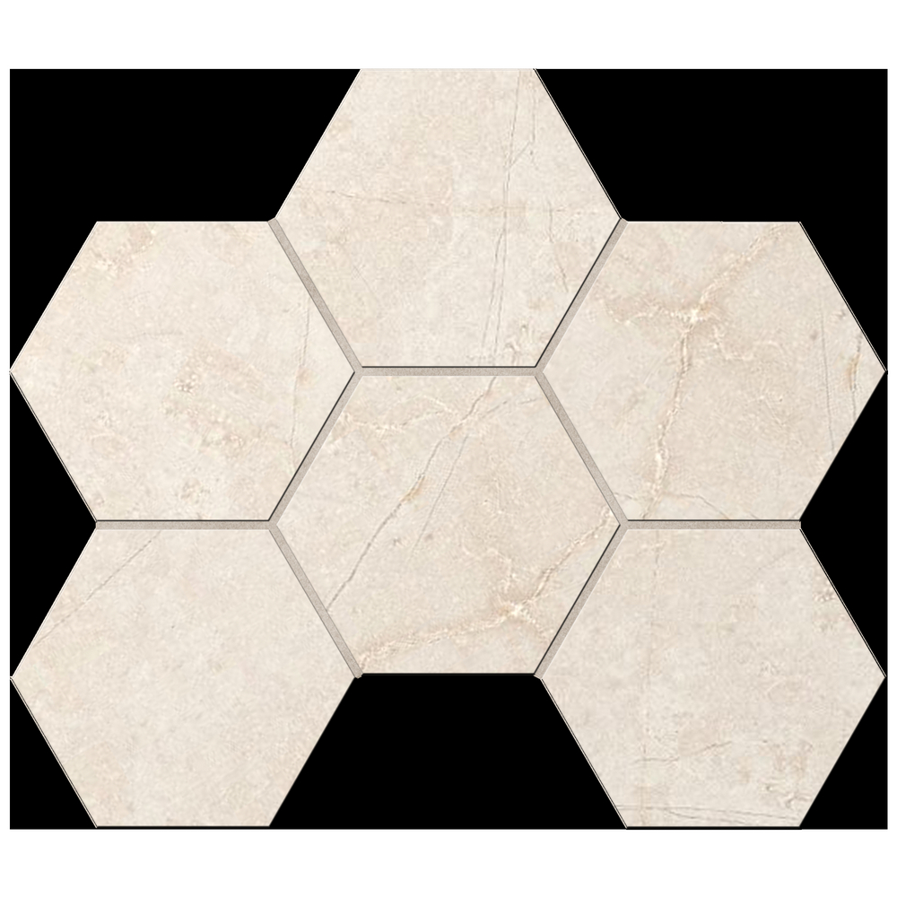 

Керамогранит Ametis Marmulla Mos Hexagon MA02 Мозаика 25x28,5 неполир