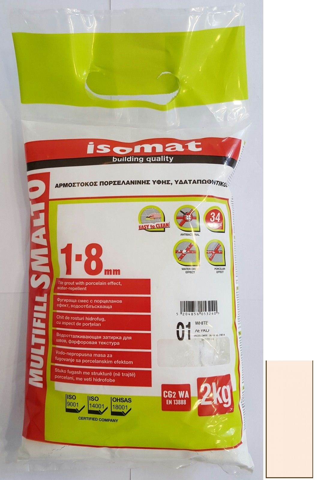 Затирка Isomat Multifill Smalto 1-8 Магнолия 22 (2 кг)