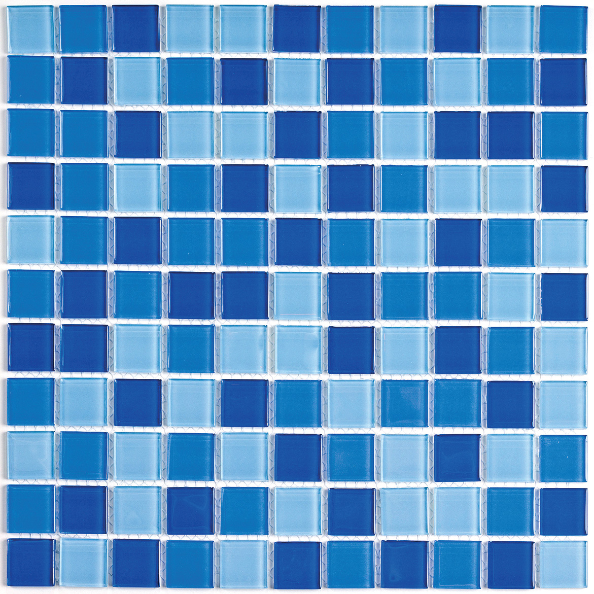 

Стеклянная Мозаика Bonaparte Blue wave-2 (4x25x25) 30x30