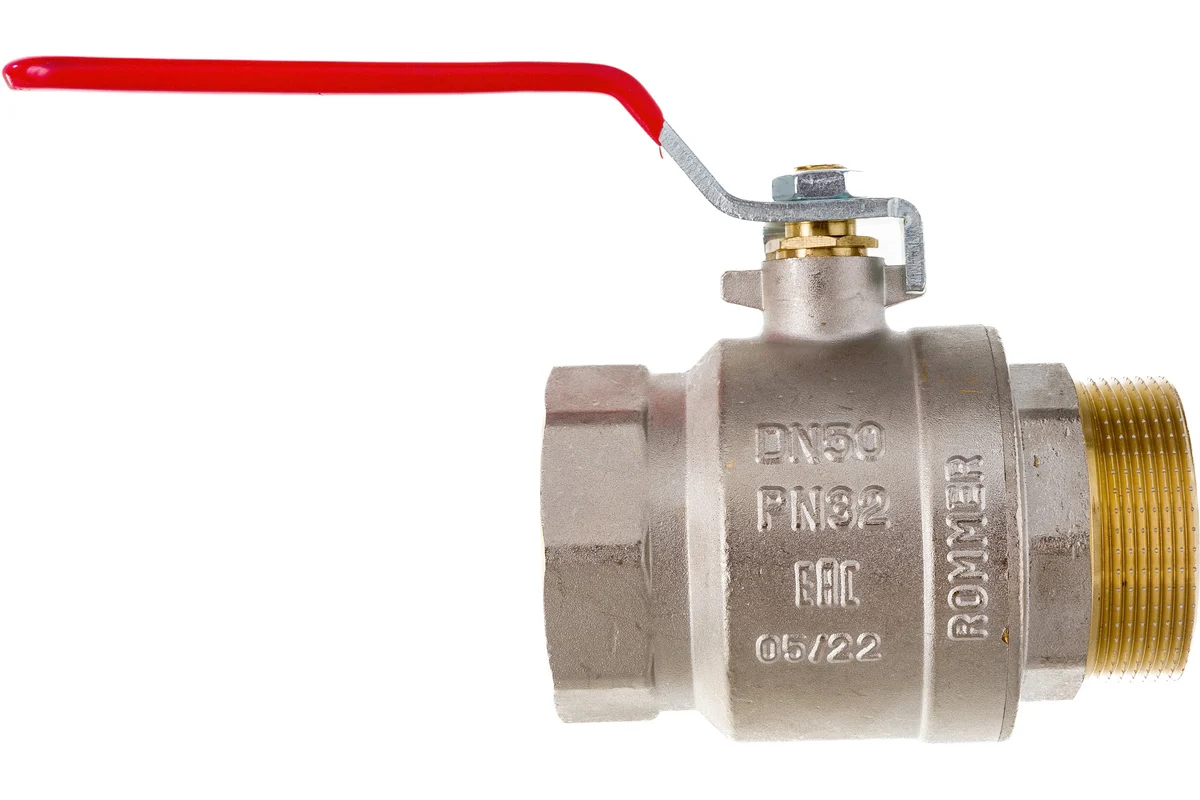 Rommer шаровой кран 2" ВН/НР, ручка рычаг RBV-0002-0210350