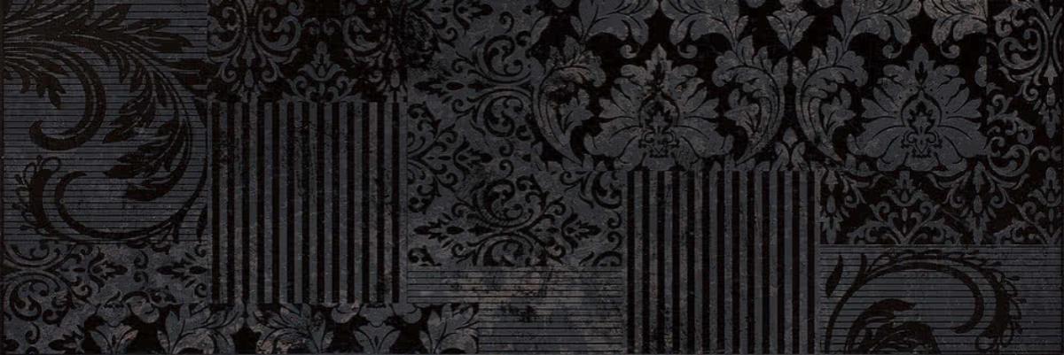 

Керамическая плитка Imola Genus GNS DK 27N Nero Pachwork Декор 25x75