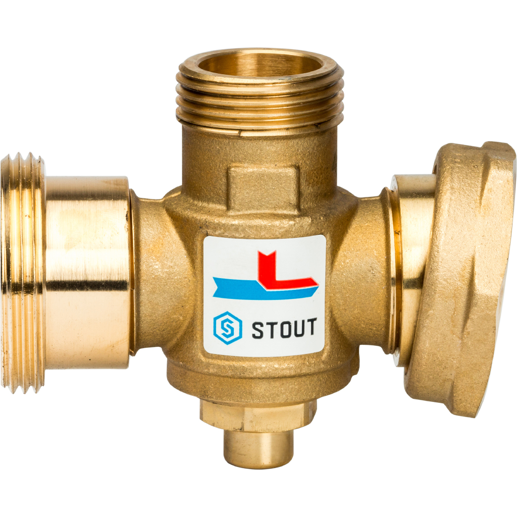 

STOUT Термостатический смесительный клапан G 1"1/2M-G 1"1/2F-G 1"M 70°С